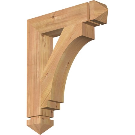 Imperial Arts & Crafts Smooth Bracket, Western Red Cedar, 3 1/2W X 18D X 22H